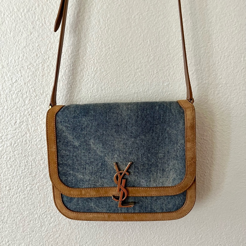SOLD❌Saint Laurent denim solferino bag - Picture 1 of 8